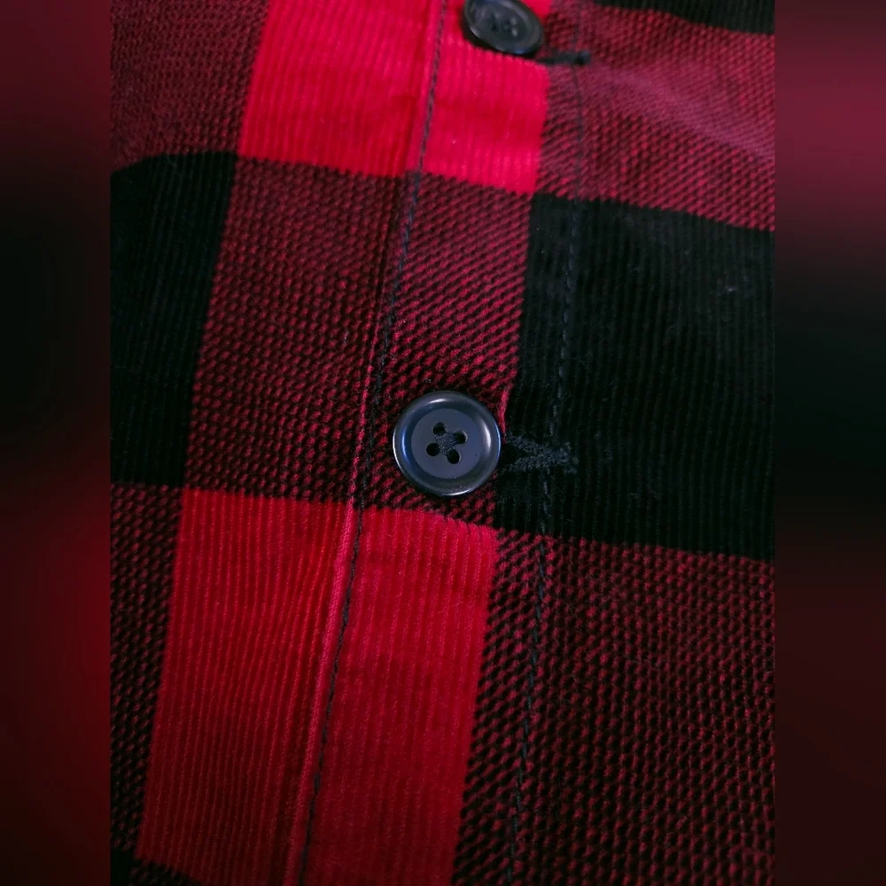 The Children's Place NWT Buffalo Plaid Red Black Corduroy Skirtall Jumper 16
